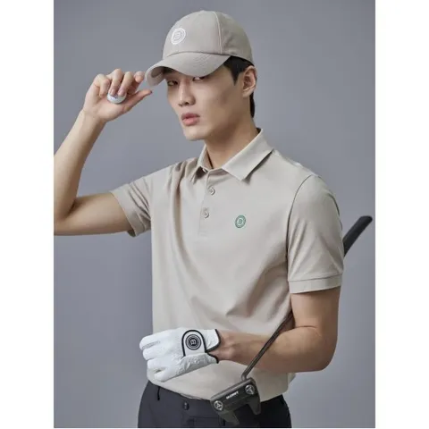 남성 투톤피케 반팔 티셔츠  베이지 (BJ5342B01A)