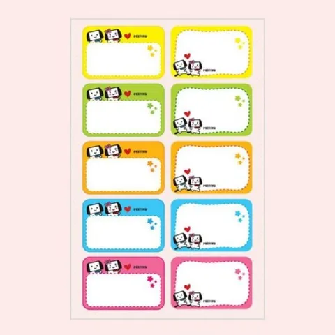 스티커 네임 캐주얼 5장 캐릭터 필수템 신학기 이름 5 오감놀이 의류스티커 유아미술 벽스티커