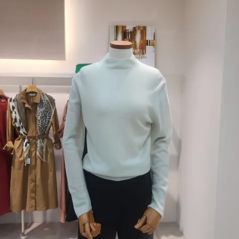 캐시미어 베이직 하이넥 풀오버 니트 ( BPAA1PO031/민트)