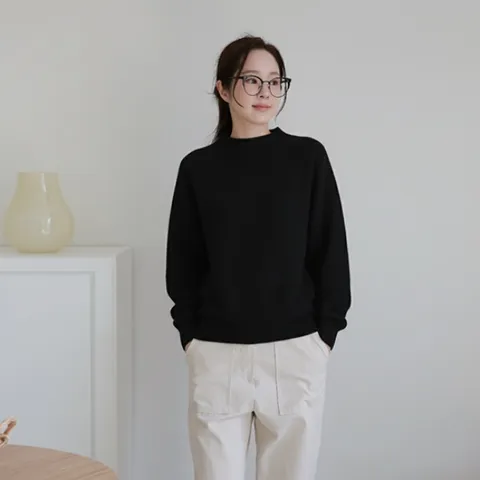 [최초가 109,000원]울100 에바니 홀가먼트 니트 풀오버