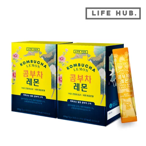 라이프허브 콤부차 레몬 2세트 5g x 60포