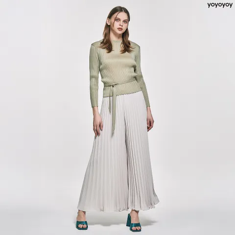 yoyoyoy여성[최초가 149000원] 손주름 와이드 플리츠 밴딩 팬츠(2colors)_AI02WNPSL04