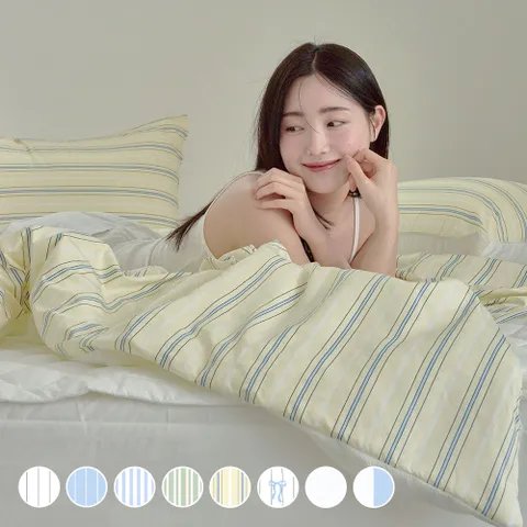 썸머쉴드 알러지케어 스노우 시어서커 리플 여름 차렵이불세트 SS/Q/K 8color