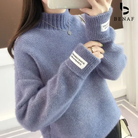 [하프클럽] 소매 패치 폴라니트_BH4LK004