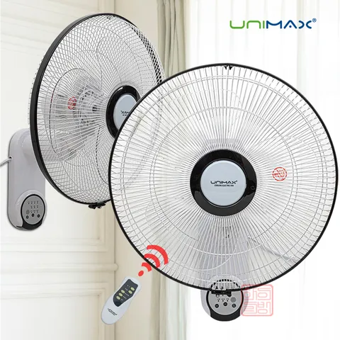 유니맥스 16인치 대형 리모컨 벽걸이 선풍기 리모콘 타이머 벽선풍기 사무실 가정용 식당 업소용 벽걸이선풍기