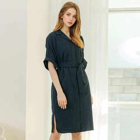 [최초가 99,000원]오벨르 시어서커 셔츠 원피스