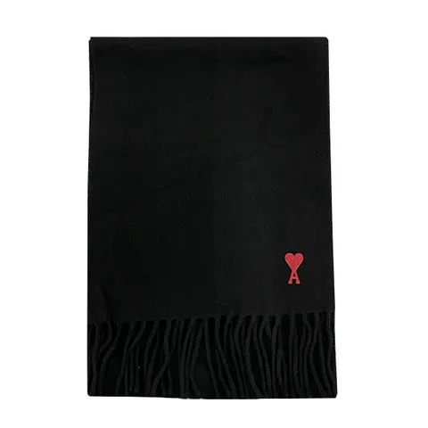 [명품] 25FW  로고 자수 프린지 울 머플러 BFUSF405 334 001