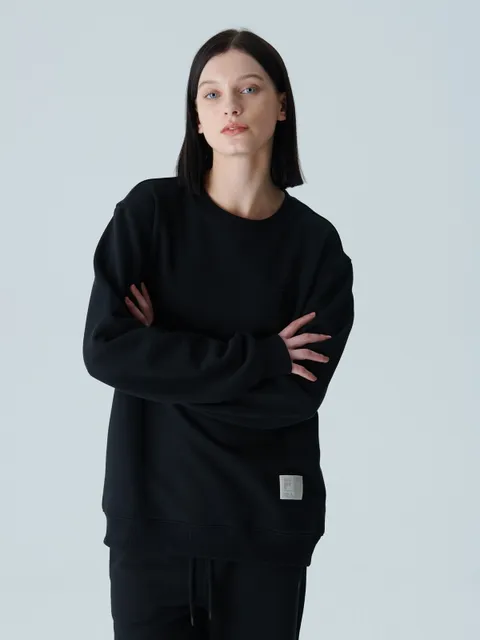 휠라 면혼방 맨투맨 FS2POF3101X_BLK 420291