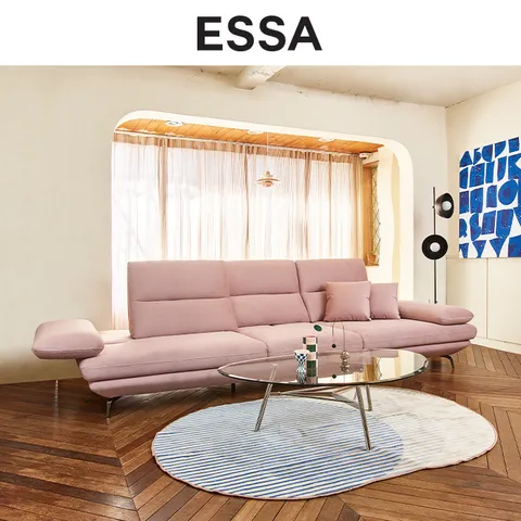 트리움 4인 스윙기능 리브 패브릭 소파