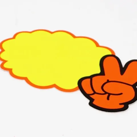 (100매) V자손 광고카드 광고스티커 마트매대 쇼카드 쇼카드 상품진열 광고카드 광고물