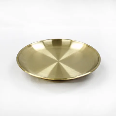 금상첨화 티타늄코팅 스텐 원형접시 20cm 반찬그릇