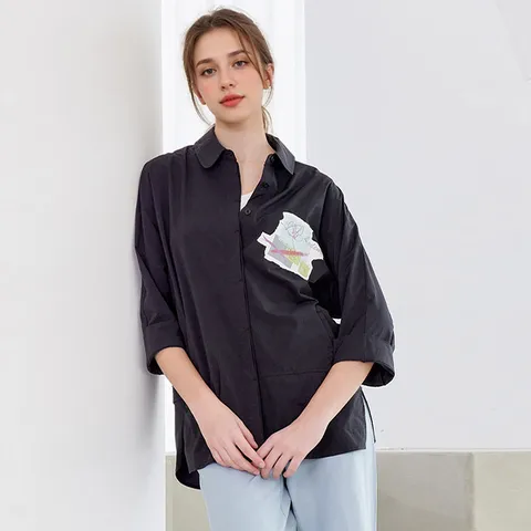 [최초가 79,000원]폴렌 아트웍 블라우스 셔킷