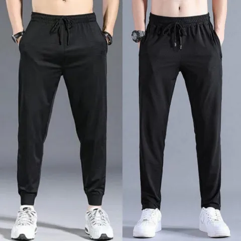 남성 냉장고 여름 쿨링 쿨 바지 일자 조거 팬츠 남자 밴딩 매쉬 스판 아이스 트레이닝 시원한 작업복