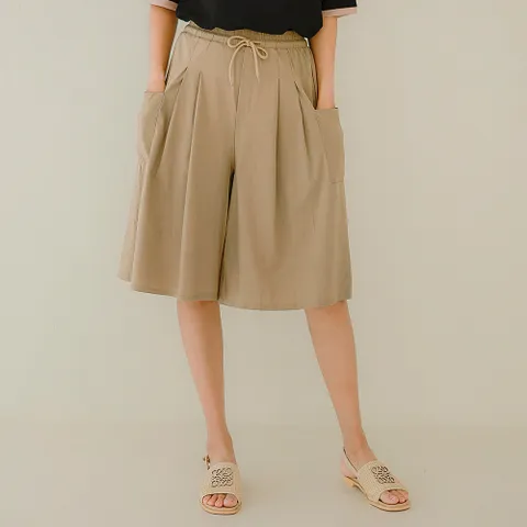 드리다 여성 여름 쿨 스판 플레어 5부 밴딩 치마바지 반바지 팬츠 40-50대 미시 중년여성 엄마옷 캐주얼