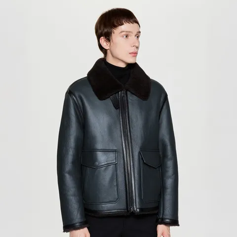 남성 프리미엄 양가죽 무스탕 점퍼 HZJU5D673BK 428519