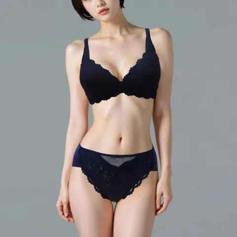 [롯데백화점](언더웨어)]스칼럽 소프트 레이스 노와이어 브라 햄팬티세트 2컬러택1 ABR4450ABP4450H