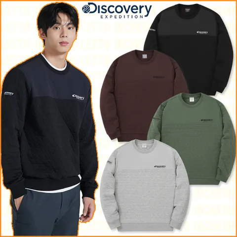 디스커버리 24FW 남성 퀼팅 맨투맨 DMMT75046-ICTT