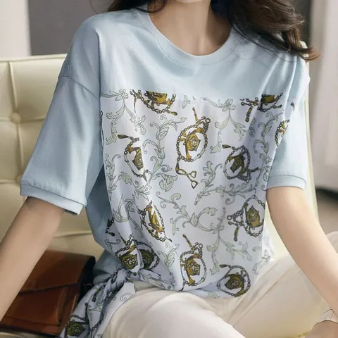 [브리치] 허그허그 / 허리 리본 실크 셔츠