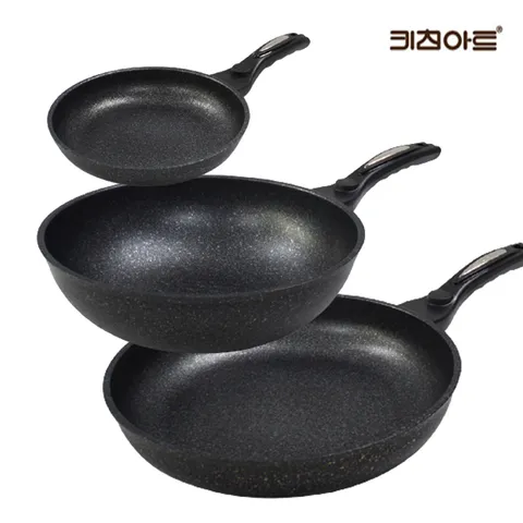후라이팬 첼로 마블코팅 주물 후라이팬세트 3종C 후20+32+웍30
