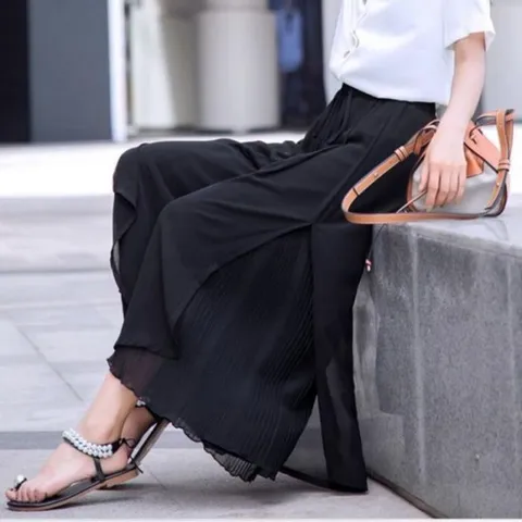 [오노마] ONM 치마바지 시폰치마 쉬폰 와이드 시폰 주름 (12077280)