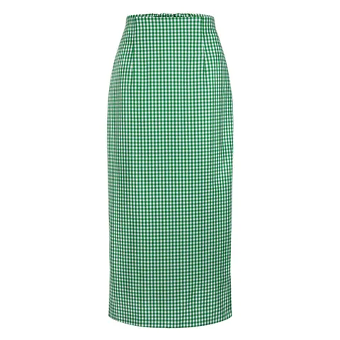 [파슨스] Apple Green Check Skirt [IBPT4SK01]