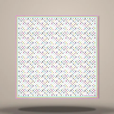 MUST IT_ 스카프LV x TM 모노그램 멀티컬러 숄 화이트 M94974