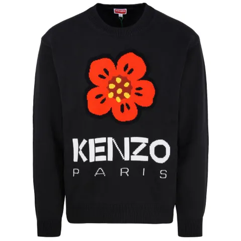MUST IT_24SS 플라워 로고 니트 블랙 5PU380 3LC 99J