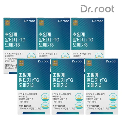 10중기능성 저온 초임계 알티지 rTG 오메가3 식물성캡슐 6박스 베타카로틴 비타민D 비타민E