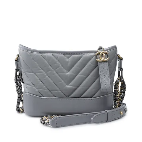 [중고명품]  그레이 쉐브론 가브리엘 호보 스몰 숄더백