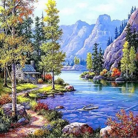 그림액자 유화 명화 그림 그리기 캔버스