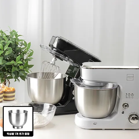 러브포 가정용 스탠드믹서 LFC-1100 반죽기 밀가루반죽기 전동거품기 베이킹휘핑기 홈베이킹