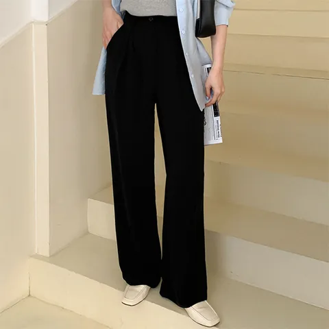 [공구우먼] [제작] 휴노아 뒷밴딩 와이드 슬랙스 69825 빅사이즈 여성의류