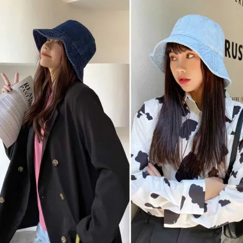 여자 여름 패션모 외출 캐주얼 무지 벙거지 모자 코디 바캉스모자가을 여자여름모자
