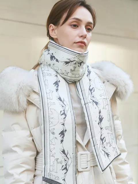 고요 패딩 스카프