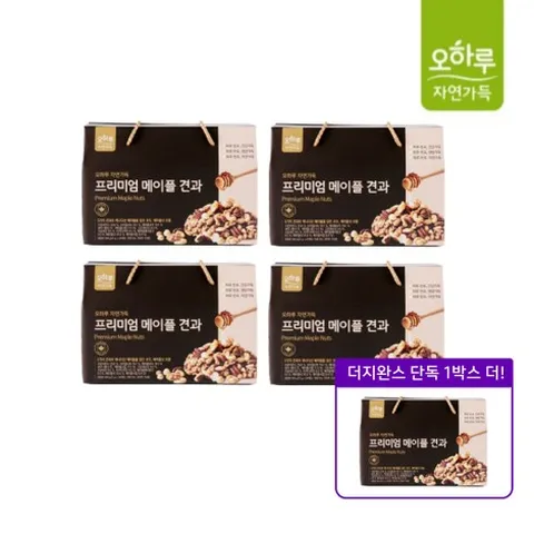 오하루 자연가득 프리미엄 메이플견과 4+1박스 (100봉)