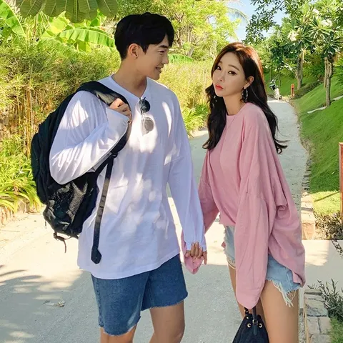 [브리치] 비바럽 / 컬러풀 루즈핏 긴팔 티셔츠 시밀러 커플룩 TP17895M