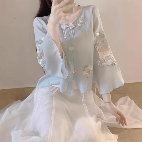 [브리치] 제로투올샵 / 여름용 중식 스타일 여성 세트 여성정장세트 세트