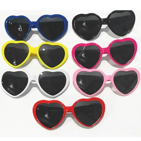 하트 장식 안경 파티 레이브 치장용 장신구 스타일링 하트안경 하트 파티 굴절