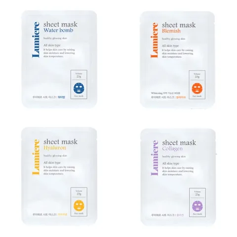 레디 루미에르 시트 마스크팩 5종 블레미쉬 워터밤 콜라겐 티트리 히아루론