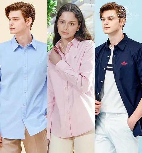 [RCB폴로클럽] 남자 여자 간절기 FW 데일리 캐주얼 클래식 면스판 옥스포드 폴로 셔츠