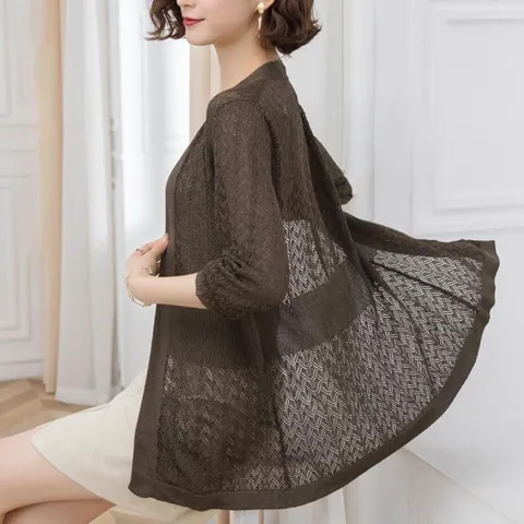 여성 니트 롱가디건 간절기 긴팔 아우터 데일리 편하게 걸치는 얇은 카디건 니트가디건