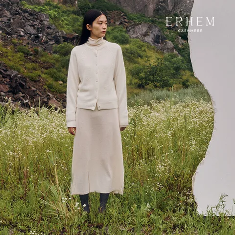 에르헴 25FW 캐시미어 블렌드 글리터 니트스커트 1종