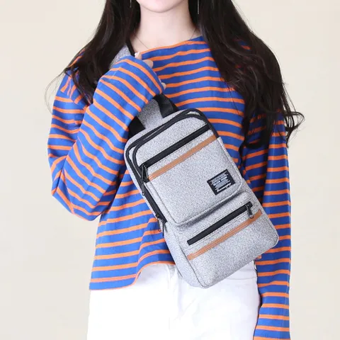 네쥬 남녀공용 투포켓 힙색 미니백 웨이스트백