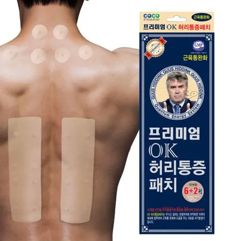 프리미엄 OK 허리통증 동전패치6+리필2매