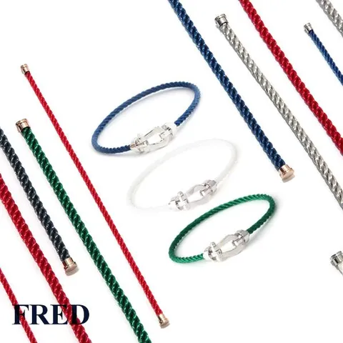 프레드 0B0075 0B0076 화이트골드 텍스타일케이블 M