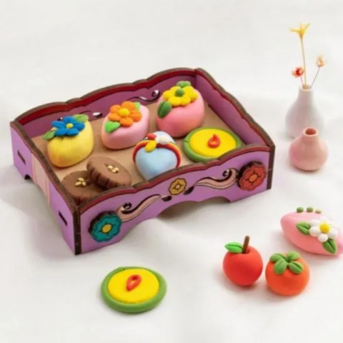 컬러 클레이 추석 다과상 패키지 컬러 명절 만들기 추석 패키지 추석선물세트 추석선물