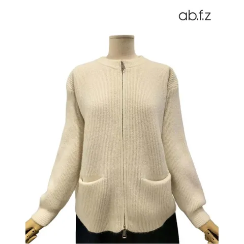 [롯데백화점][에이비에프지]라운드넥 집업 긴팔 니트 가디건 APZ4ZY35K
