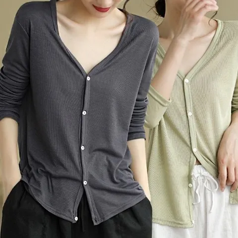 [다잇템] 여성 라이트 얇은 V넥 FW SS 가디건_13020853_588872