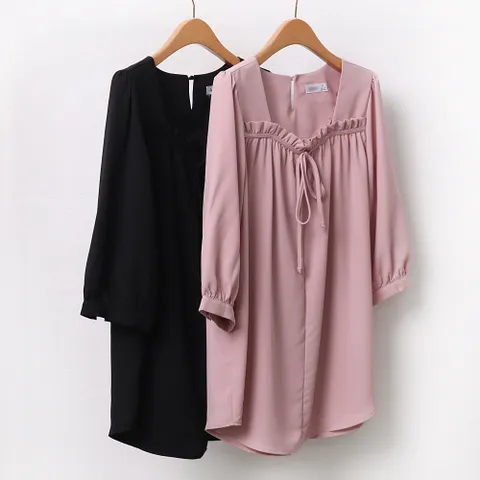 빅사이즈사랑해요 9536L204 셔링퍼프7부블라우스 RI