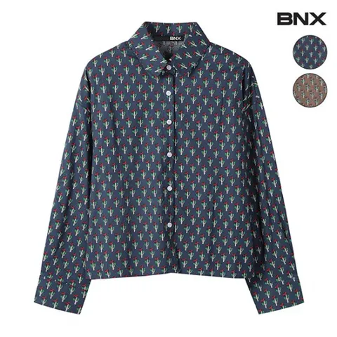 정상가:69,000 | 카라넥 자가드 유니크 패턴 긴팔 셔츠 (BW3BL007L0)